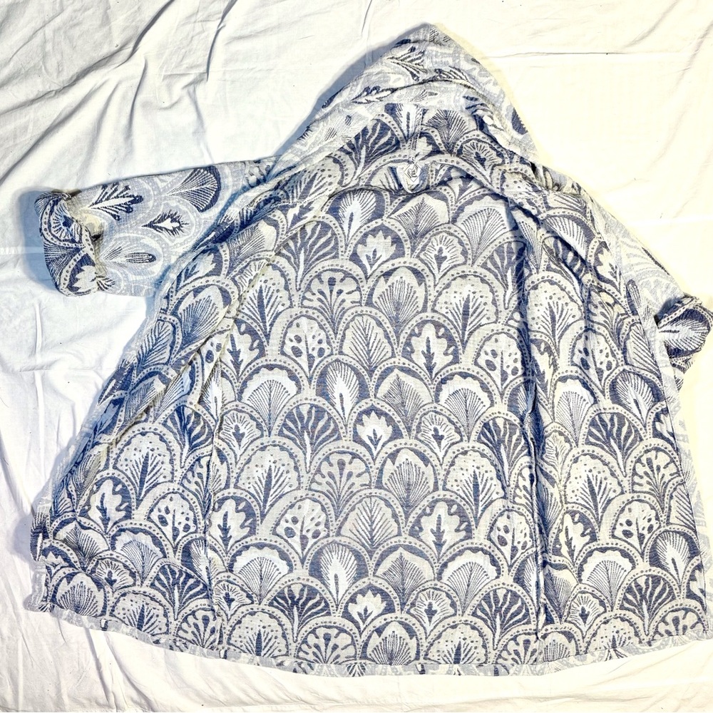 LET’S TALK TOWELS Turkish Cotton Palmette Robe Beach Cover Up - Picture 5 of 14